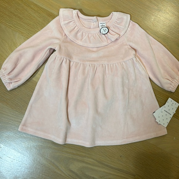Nordstrom Baby Girl Pink Velour Dress & Bloomer Set NWT - Picture 2 of 5